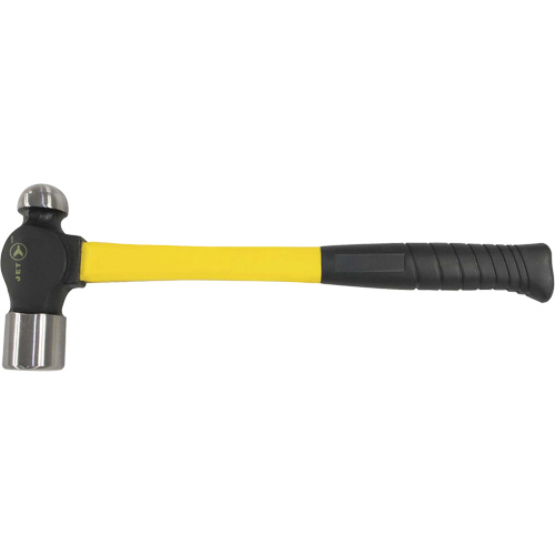 BP-16F Fibreglass Handle Ball Pein Hammer, 16 oz. Head Weight, Plain Face, Cushion Handle Waymarc Industries Inc