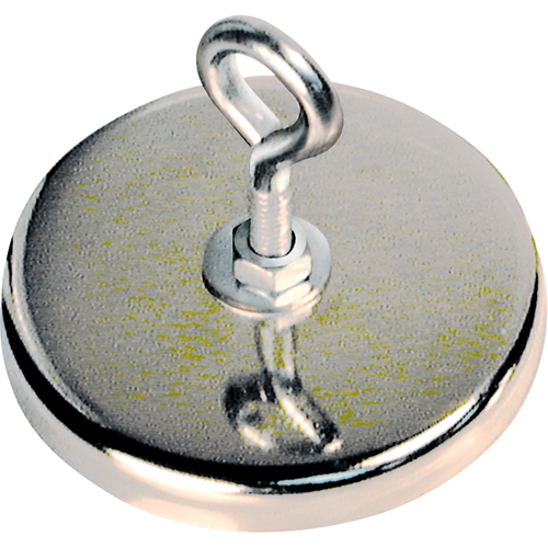 Low Profile Cup Magnets, 3-3/16" Dia., 140 lbs. Pull Waymarc Industries Inc