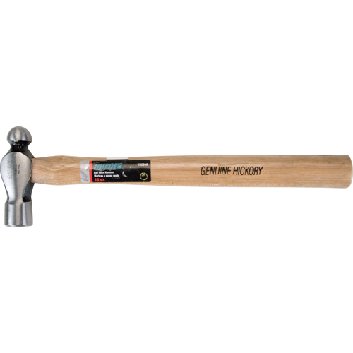 Ball Pein Hammer, 16 oz. Head Weight, Plain Face, Wood Handle Waymarc Industries Inc