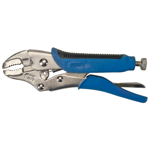 Locking Pliers with Wire Cutter, 5" Length, Curved Jaw Waymarc Industries Inc