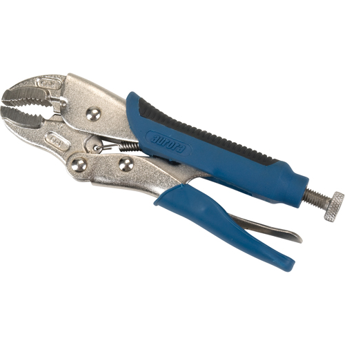 Locking Pliers with Wire Cutter, 7" Length, Curved Jaw Waymarc Industries Inc
