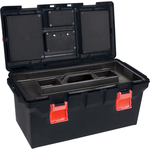 Coffres &agrave; outils en plastique, 22" la x 11" p x 10-1/2" h, Noir Waymarc Industries Inc