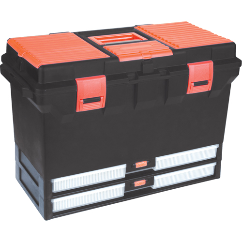 Coffres &agrave; outils en plastique, 22" la x 11" p x 14-1/2" h, Noir Waymarc Industries Inc