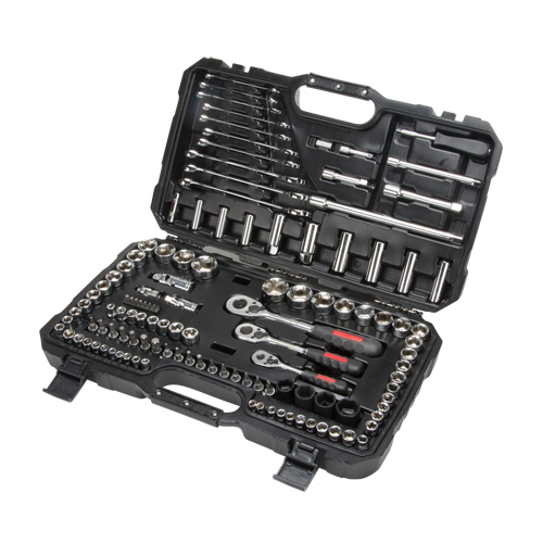 1/4", 3/8" & 1/2" Drive SAE/Metric Socket & Wrench Set, 120 Pcs, Deep Waymarc Industries Inc