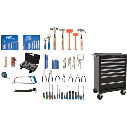 Ensemble d'outils interm&eacute;diaires avec coffre en acier, 112 morceaux Waymarc Industries Inc