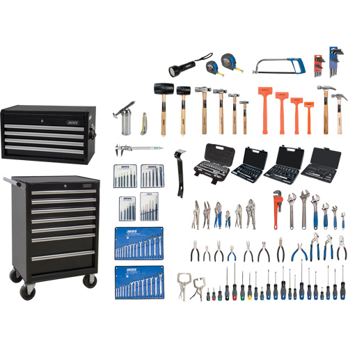 Master Tool Set with Steel Chest and Cart, 236 Pieces Waymarc Industries Inc