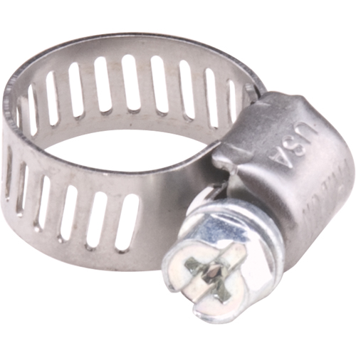 Colliers de serrage pour tuyaux - Collier de serrage en acier inoxydable & vis zingu&eacute;e, Dia. min 1/2", Dia. max 7/8" Waymarc Industries Inc