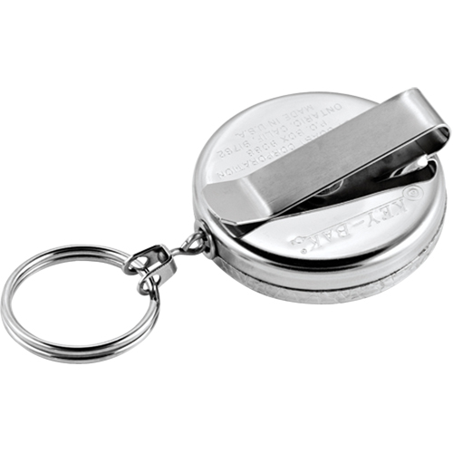 The Original Key Reel, Chrome, 24" Cable, Belt Clip Attachment Waymarc Industries Inc