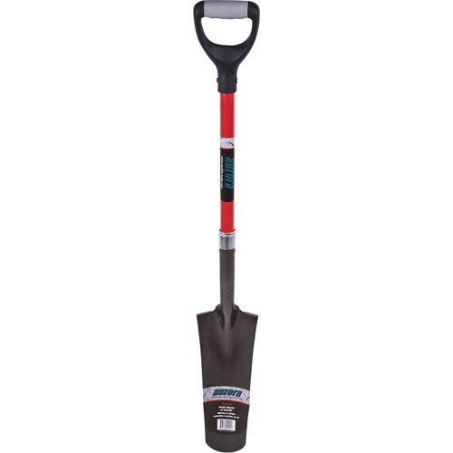 Pelles &agrave; drain robustes &agrave; dos creux, Acier au carbone, Lame 14" x 5-1/2", 29" lo, Manche Prise en D Waymarc Industries Inc
