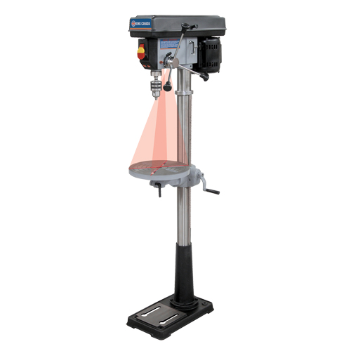 Perceuses &agrave; colonne de plancher avec laser, 13", Mandrin 5/8", 3600 tr/min Waymarc Industries Inc