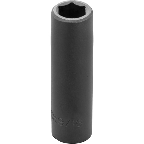 Socket, Impact, 9/16", 1/2" Drive, 6 Points, Deep Waymarc Industries Inc