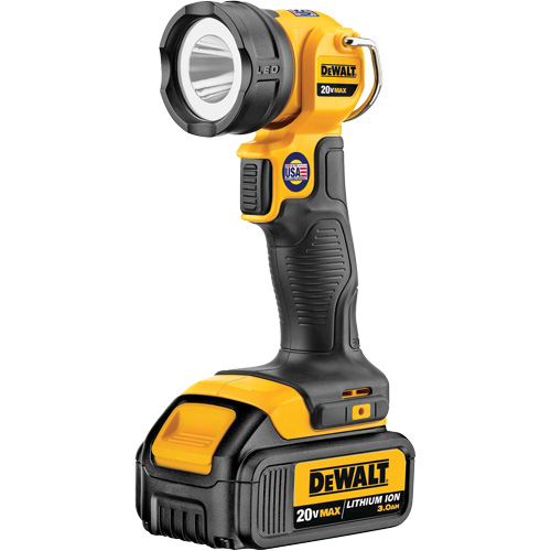 Max Work Light, LED, 110 Lumens, 11 Hrs. Run Time, Rechargeable Battery, Plastic Waymarc Industries Inc
