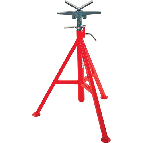 V Head High Pipe Stand #VJ-99, 71-132 cm Height Adjustment, 12" Max. Pipe Capacity, 2500 lbs. Max. Weight Capacity Waymarc Industries Inc