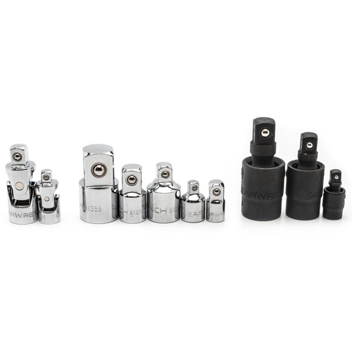Jeu de douilles &agrave; joints et d'adaptateurs de douilles universelles 1/4", 3/8" et 1/2" &agrave; 10 pi&egrave;ces Waymarc Industries Inc