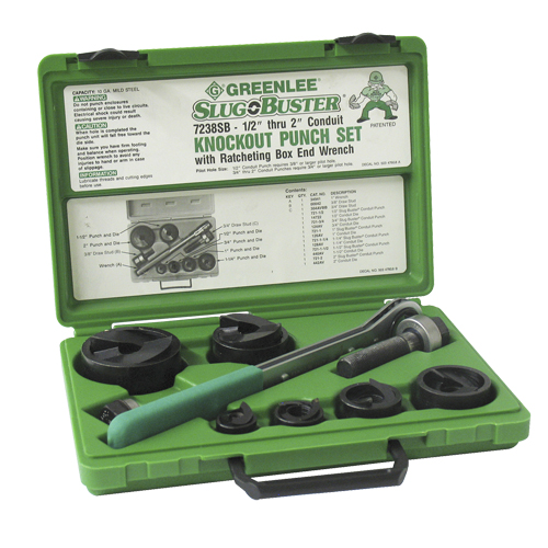 Knockout Kit with Ratchet and SlugBuster&reg; Punches Waymarc Industries Inc