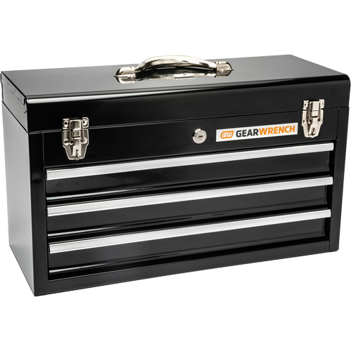 Boîte &agrave; outils portative, 20" la, 3 tiroirs, Noir Waymarc Industries Inc