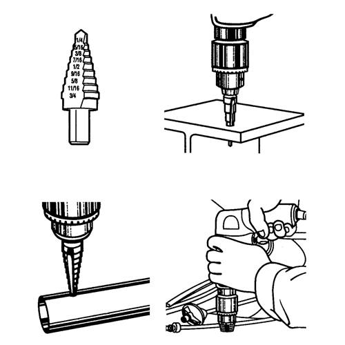 Step Drills, 1/32" Increments Waymarc Industries Inc