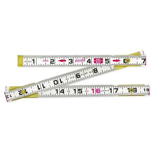 R&egrave;gle Red End, 2 m lo, Bois, Graduations de 1 mm Waymarc Industries Inc