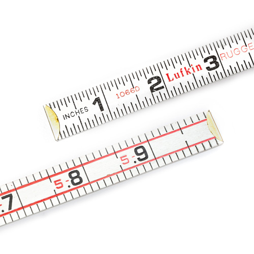 R&egrave;gle en bois pliante, 6' lo, Bois, Graduations de 1/6" Waymarc Industries Inc
