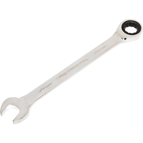 72-Tooth Ratcheting Combination Wrench, 12 Point, 30 mm, Chrome/Polished Finish Waymarc Industries Inc