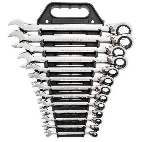 72-Tooth 12 Point Reversible Ratcheting SAE Wrench Set, Combination, 13 Pieces, Imperial Waymarc Industries Inc