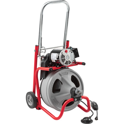 K-400 Autofeed Drum Machine with C-45IW cable, Electric, 1/2" x 75' and 3/8" x 100' Waymarc Industries Inc