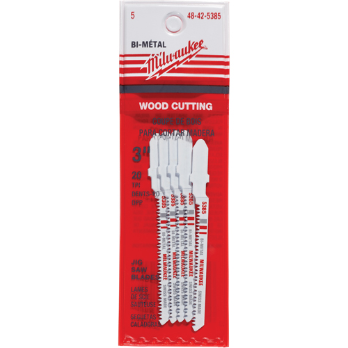 Lame de scie sauteuse, Bim&eacute;tal, Tige en T, 3" lo, 20 dents par pouce Waymarc Industries Inc