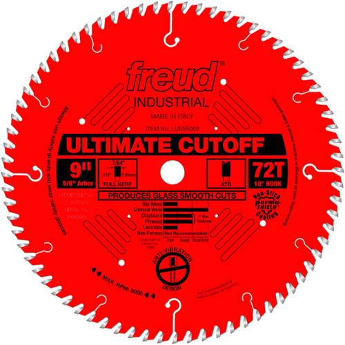 Lames de scie industrielle TCS - finition et coupe en travers, 9", 72 dents, Pour Bois Waymarc Industries Inc