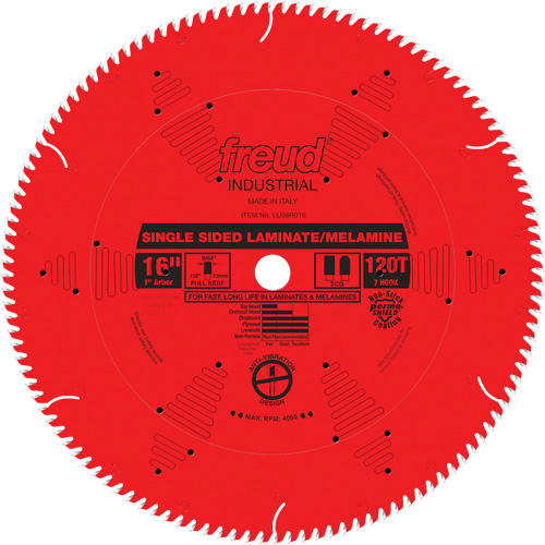 Lames de scie industrielle TCS pour panneaux de particules, 16", 128 dents, Pour Stratifi&eacute; Waymarc Industries Inc