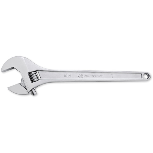 Adjustable Tapered Handle Wrench - Carded, 15" L, 1-11/16"/43 mm Max Width, Chrome/Polished Waymarc Industries Inc