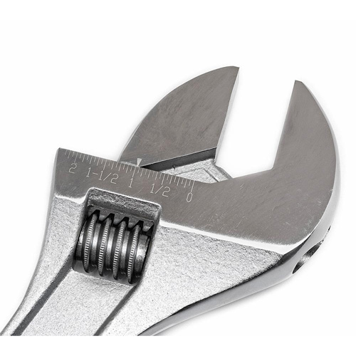 Adjustable Tapered Handle Wrench - Carded, 18" L, 2-1/16"/53 mm Max Width, Chrome/Polished Waymarc Industries Inc