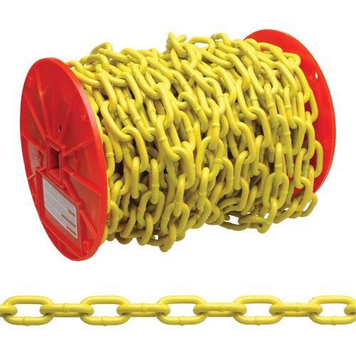 Chaîne ronde &eacute;prouv&eacute;e, Acier &agrave; faible teneur en carbone, 3/16" x 100' (30,4 m) l, Calibre 30, Charge d'utilisation 800 lb (0,4 tonne) Waymarc Industries Inc