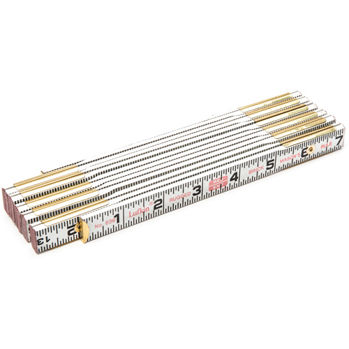 R&egrave;gle de maçon Red End, 6' lo, Bois, Graduations de 1/16" Waymarc Industries Inc