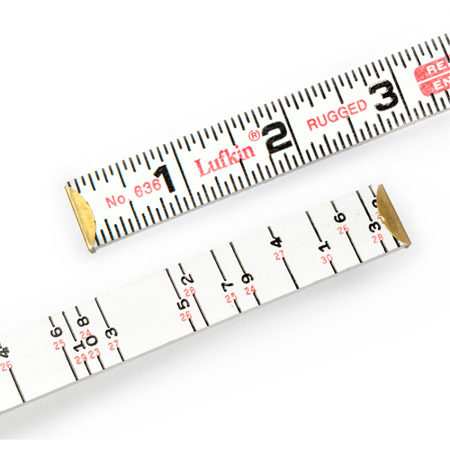 R&egrave;gle de maçon Red End, 6' lo, Bois, Graduations de 1/16" Waymarc Industries Inc