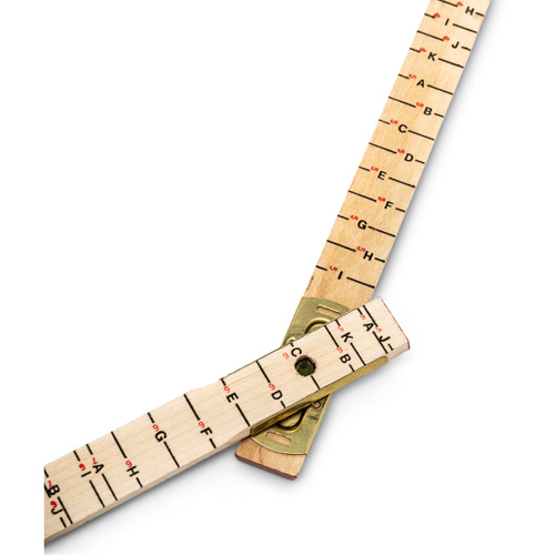 R&egrave;gle de maçon surdimensionn&eacute; Red End, 6' lo, Bois, Graduations de 1/16" Waymarc Industries Inc