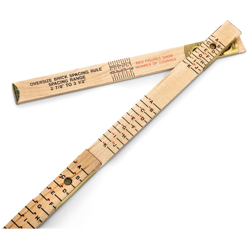 R&egrave;gle de maçon surdimensionn&eacute; Red End, 6' lo, Bois, Graduations de 1/16" Waymarc Industries Inc