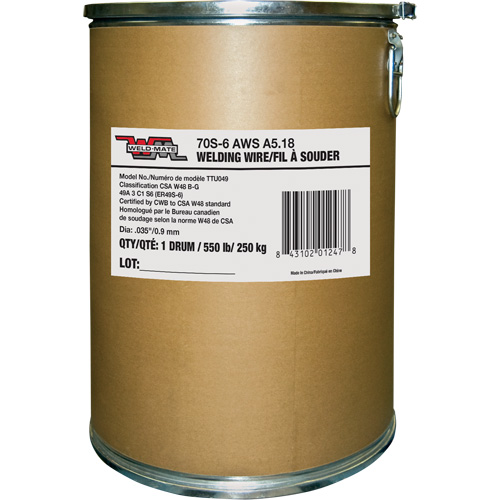 Fil &agrave; souder ER70S17, Acier au carbone, 0,035" diam&egrave;tre Waymarc Industries Inc