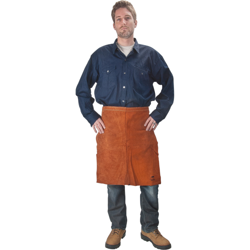 Leather Apron, Waist, 24" L, Lava Brown Waymarc Industries Inc