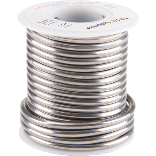 M&eacute;tal d'apport standard, &agrave; base de plomb, 40 % d'&eacute;tain, 60 % de plomb, &acirc;me Plein, dia. 0,125" Waymarc Industries Inc