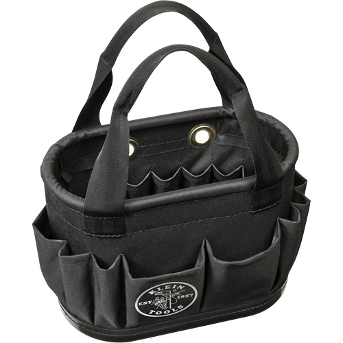 Seau a&eacute;rien &agrave; corps dur avec 29 poches, 14" lo x 10" h, Polyester, Noir Waymarc Industries Inc