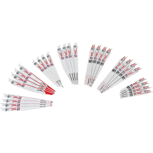 Jeu de lames de d&eacute;molition et &agrave; trait de scie &eacute;troit Sawzall Waymarc Industries Inc