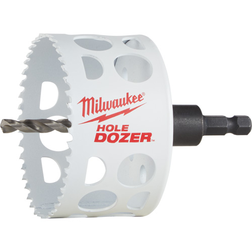 Scie-cloche Hole Dozer avec arbre, 3", Profondeur de la coupe 1-5/8", Bim&eacute;tal Waymarc Industries Inc