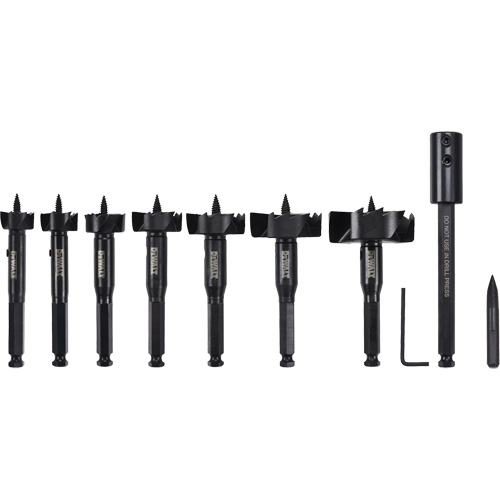 Self-Feed Wood Drill Bit Kit, 8 Pieces, High Carbon Steel Waymarc Industries Inc