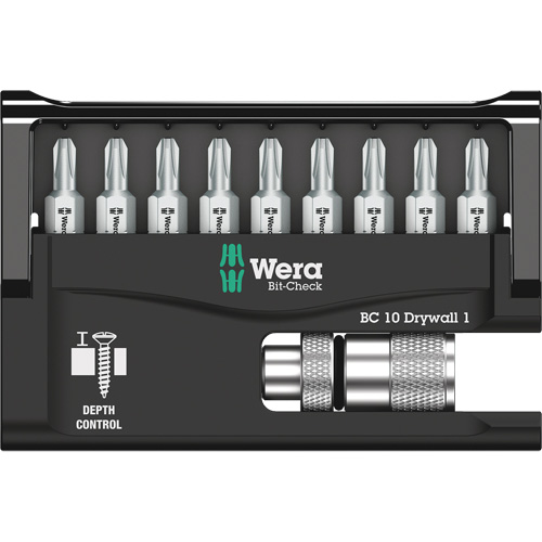 Jeu de vis pour cloison s&egrave;che Bit Check 10 mcx Waymarc Industries Inc