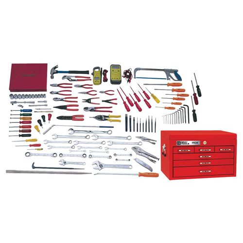 Electricians Master Set With Top Chest, 114 Pieces Waymarc Industries Inc
