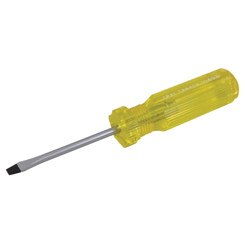 Slotted Screwdriver, 3/16", 6-1/2" L, Plastic Handle Waymarc Industries Inc