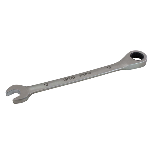 Combination Fixed Head Ratcheting Wrench, 12 Point, 8 mm, Stainless Steel Finish Waymarc Industries Inc