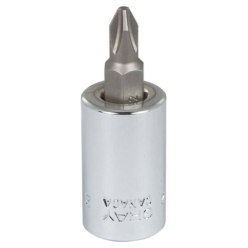 Head Socket, Phillips, #2 x 1.93" L, 3/8" Square Drive Drive Waymarc Industries Inc