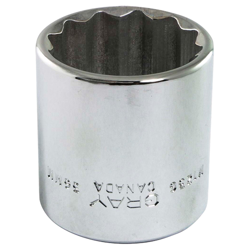 Socket, 13 mm, 1/2" Drive, 12 Points Waymarc Industries Inc