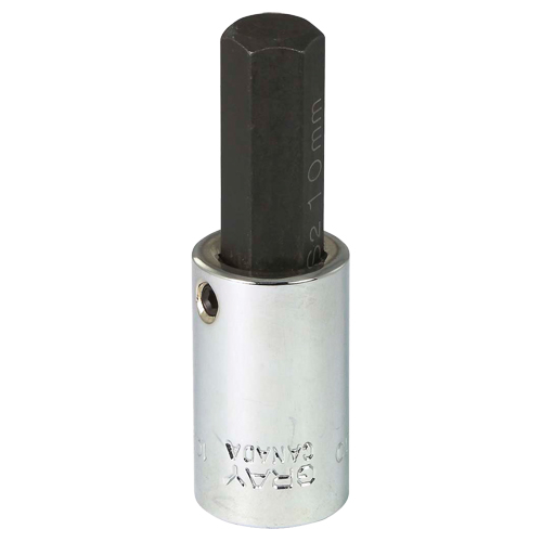 Bit Socket, 10 mm x 2-1/5" L, 3/8" Drive Waymarc Industries Inc